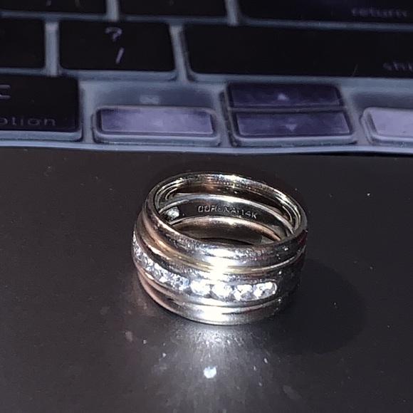 Gorgeous 0.50 carat diamond band in 14k & 10k white gold - Picture 5 of 9